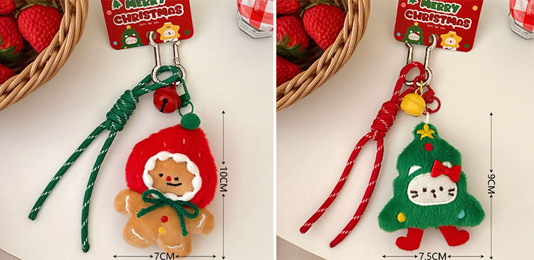 Christmas Plush Key Rings