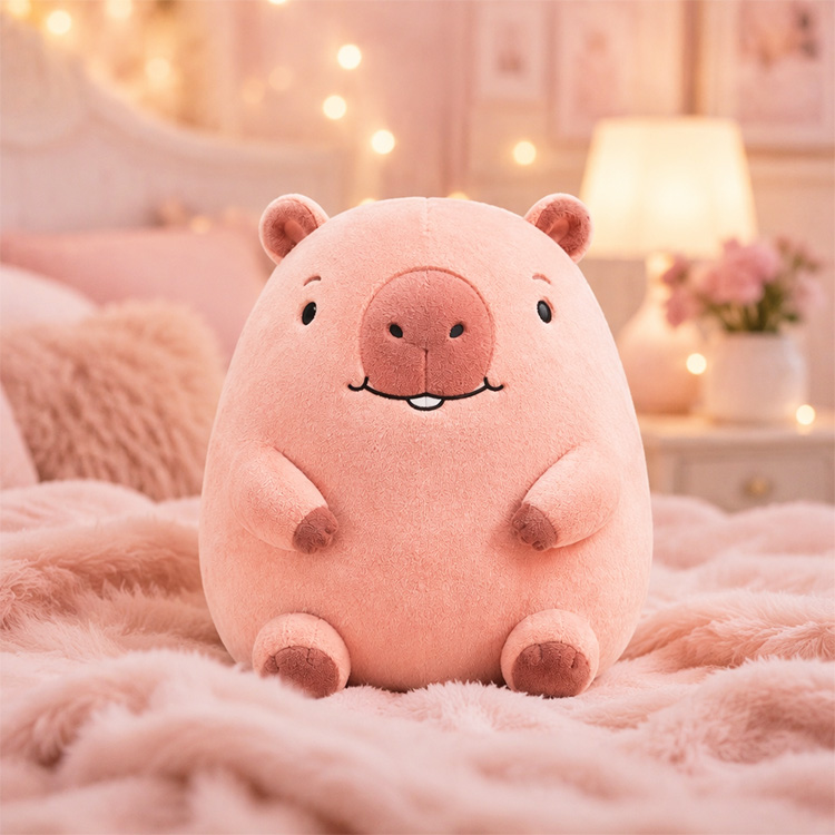 Pink Capybara Plush Toy
